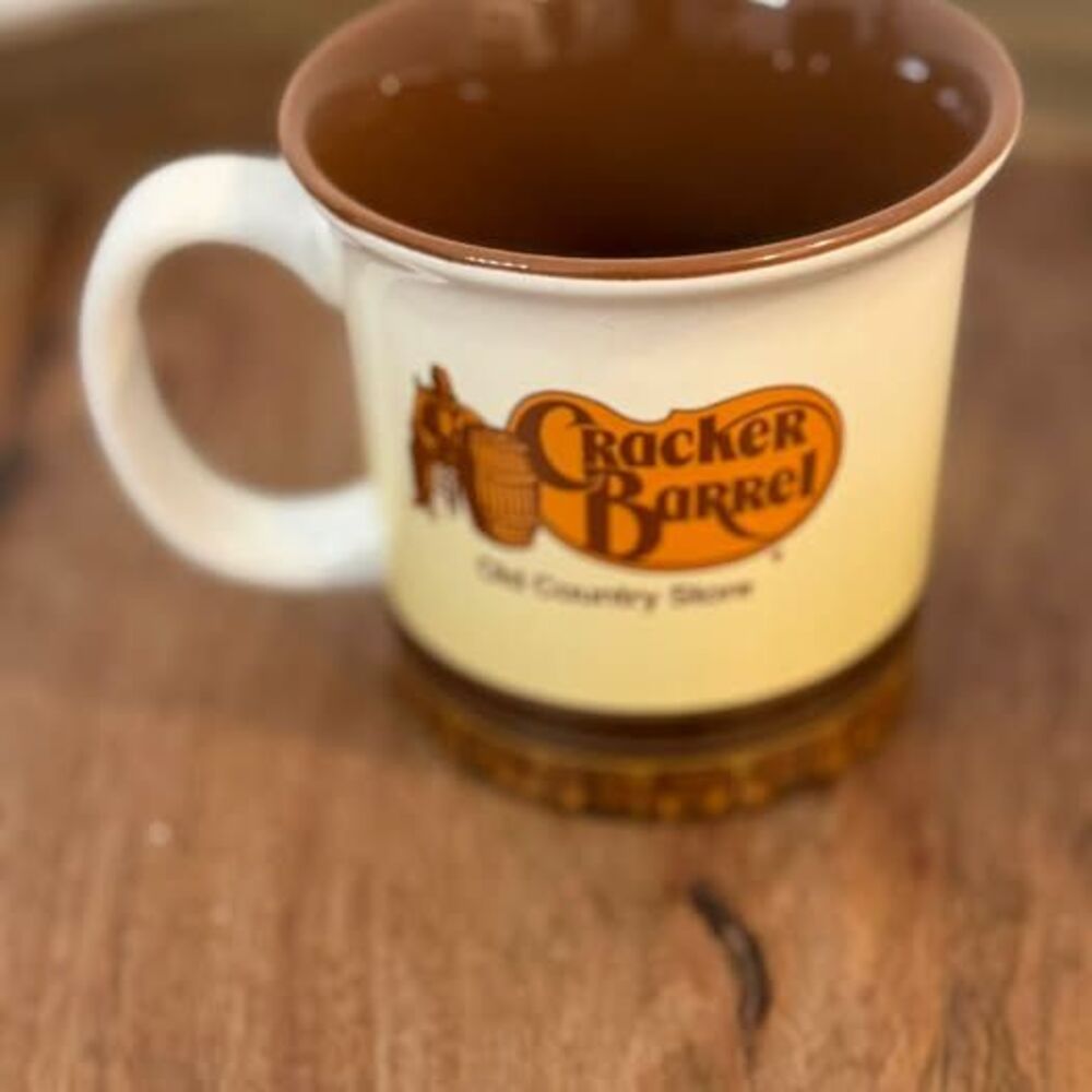 Vintage Cracker Barrel Coffee Mug with rocking chair